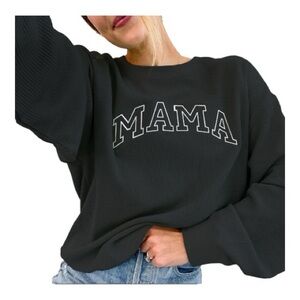 GiftifyMama Waffle Knit “Mama” w/ Zippers Breastfeeding Sweatshirt NWT